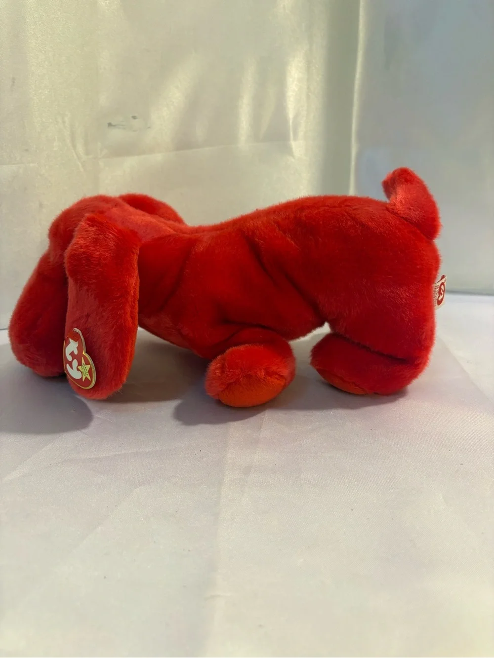 Ty rover Red Plush Dog Beanie with Heart Tag